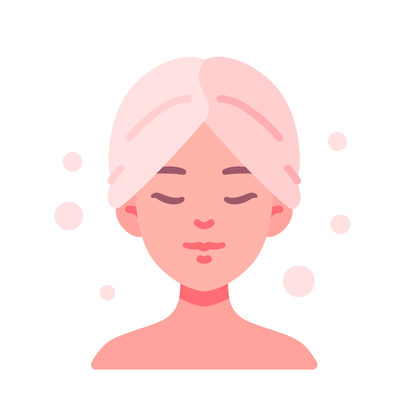Woman with daily skin care routine